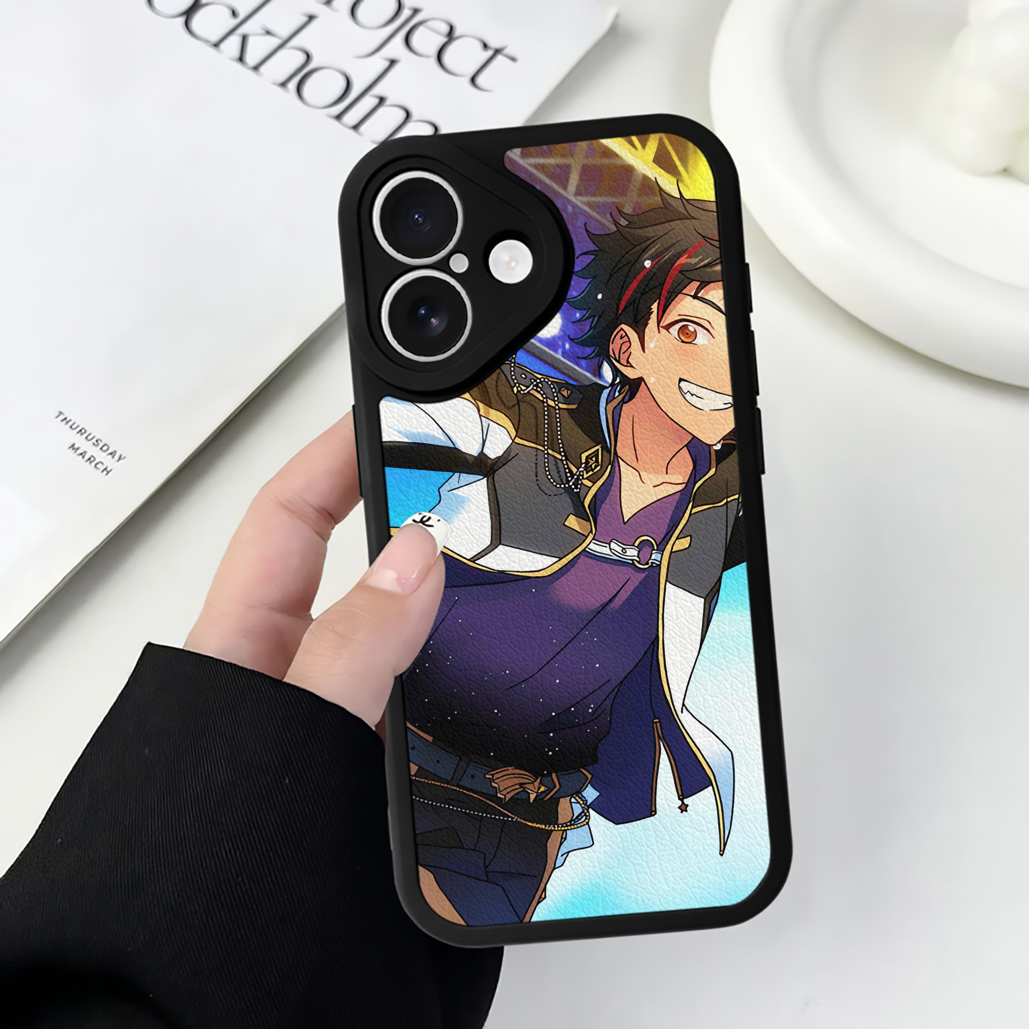 （画像用） あんさんぶるスターズ! Ensemble Stars 【iPhone 16シリーズ対応】シリコンスマホケース（レザー調） 材質：シリコン